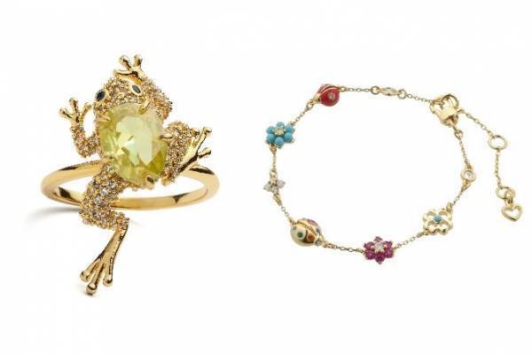 ケイト・スペード2021年夏ジュエリー - カエル主役のリング＆テントウムシ付きネックレスなど