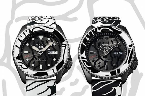 セイコー 5スポーツ オートモアイの腕時計 顔のないヒト を描いたモノクロウオッチ 21年4月30日 ウーマンエキサイト 1 2