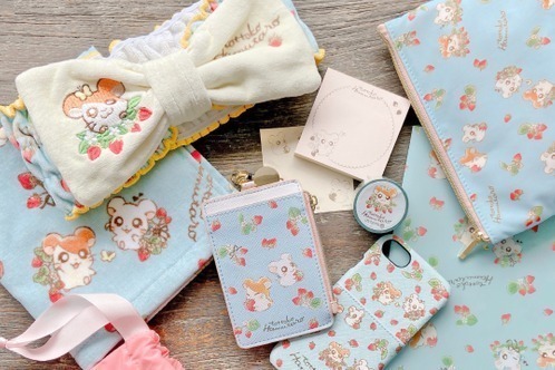 「とっとこハム太郎」タオル＆雑貨がイッツデモで、リボンちゃん“片思い”イメージのいちご柄など