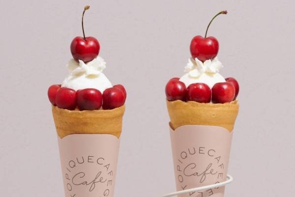 ジェラート ピケ カフェからアメリカンチェリーの限定クレープ＆ソフトクリーム