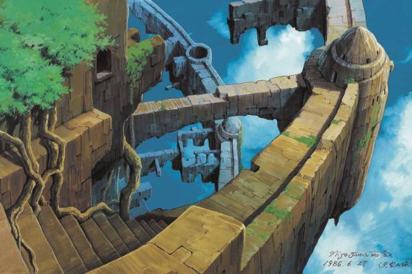 「山本二三展」長崎県美術館で、『天空の城ラピュタ』『もののけ姫』『時をかける少女』の背景画など