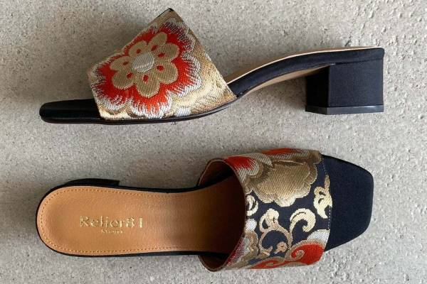 “着物”のレディースシューズ「ルリエ エイトワン」和柄サンダルが大阪・阪急うめだ本店に