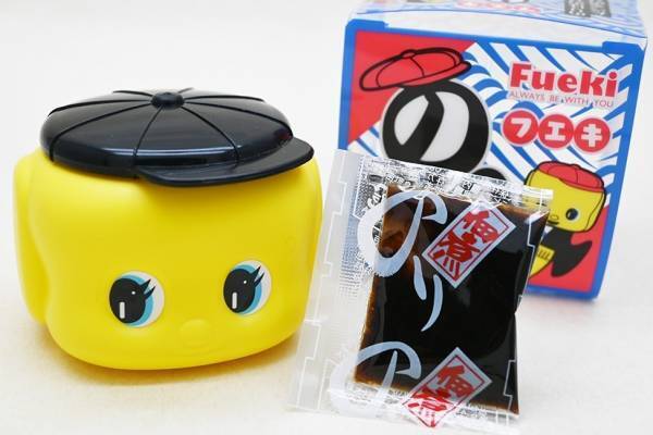 「フエキのり佃煮」“黒い帽子”のフエキくん容器に、海苔の佃煮6袋入りで新登場
