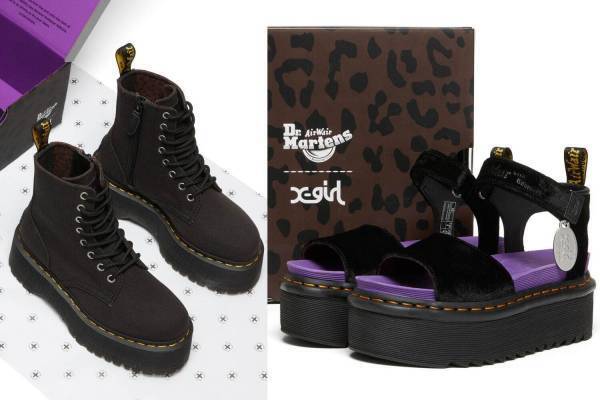 X-girl×ドクターマーチン、マーチン史上最“高”の厚底8ホールブーツ＆ストラップサンダル