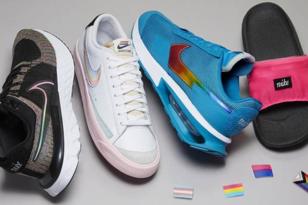 ナイキ“パッチ”でカスタムできる新シューズ、虹色スウッシュのブレーザー＆ポーチ付きサンダル