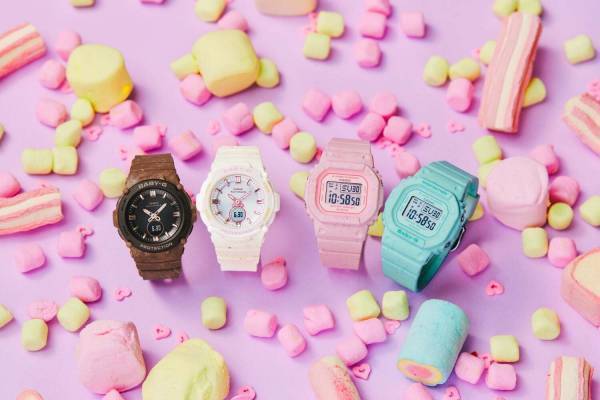 BABY-G“アイスクリーム”着想の腕時計、質感までチョコミントのつぶつぶケース
