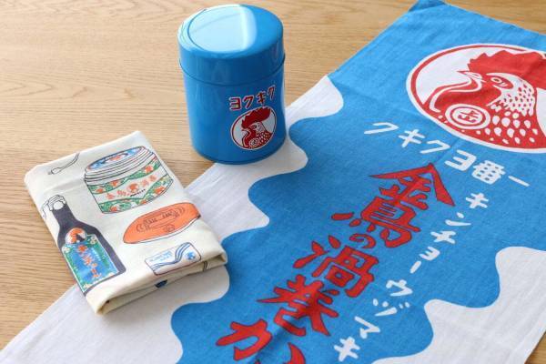 中川政七商店×蚊取り線香の金鳥コラボ、2色刷りレトロプリントグラス＆蚊取り道具モチーフの手ぬぐいなど