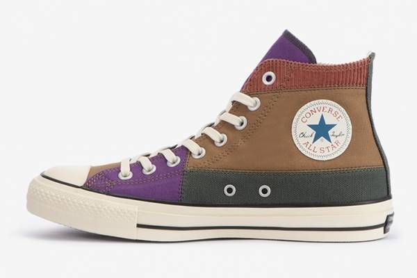 コンバース“パッチワーク”の「オールスター 100」新作、キャンバスとコーデュロイのスニーカー