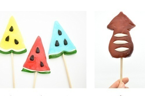 パパブブレ「イカ焼き」がキャンディに！？カラフルスイカの夏限定ロリポップも