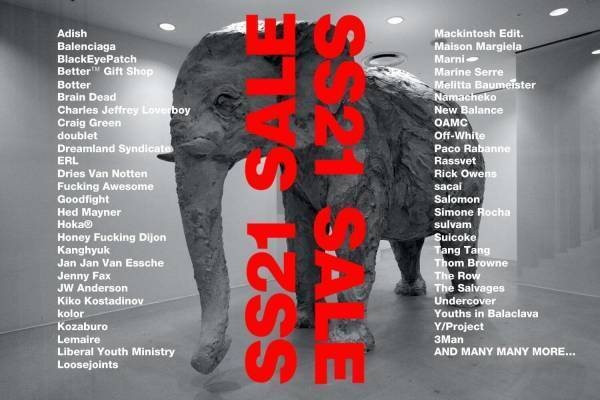 ドーバー ストリート マーケット ギンザの21春夏セール、メゾン マルジェラなど最大50%オフ