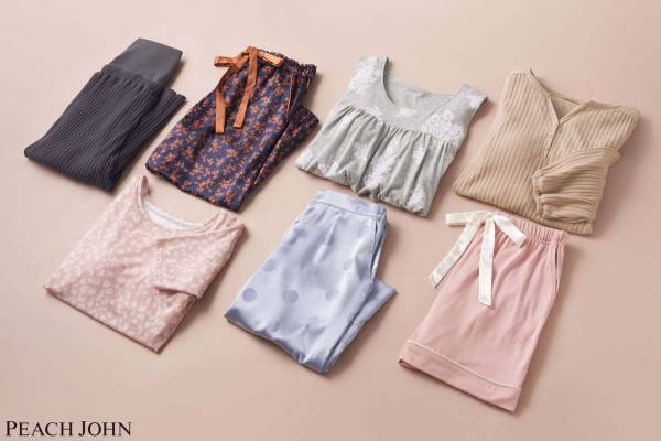 ピーチ・ジョン“上下選べる”人気パジャマに新作、パッド付きTシャツ＆2WAYローブワンピ