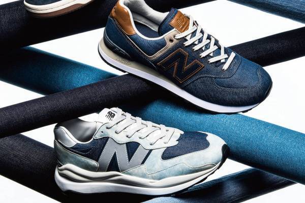 ニューバランスからデニム素材の新作、ウォッシュドデニム風の「57/40」やWデニムの「574」