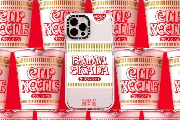 「カップヌードル」スマホケースがケースティファイから、フォントを自由にカスタム