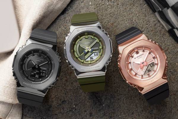 G-SHOCKに八角形メタルベゼルの新作、メタル化「GM-2100」＆小型薄型「GM-S2100」