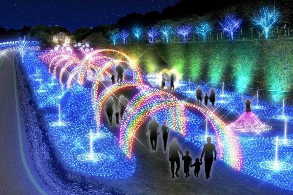 “関西最大級”没入型イルミネーション「ひかり奏でる丘 ローザンイルミ」滋賀・米原の広大なガーデンで