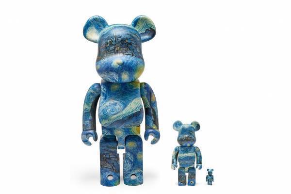 メディコム・トイ×MoMAデザインストアの限定ベアブリック、ゴッホの名画「星月夜」を全面プリント