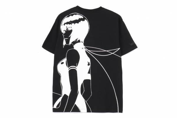 グラウンド ワイ×「攻殻機動隊 SAC_2045」×ニューエラ、草薙素子を配したモノクロTシャツ