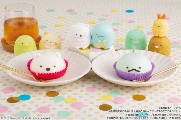 すみっコぐらし「しろくま」「とかげ」がふわふわムースケーキに！もも風味＆マスカット風味