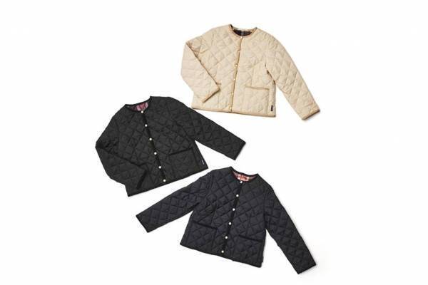 トラディショナル ウェザーウェア×マッキントッシュ フィロソフィー、チェック裏地のキルティングウェア