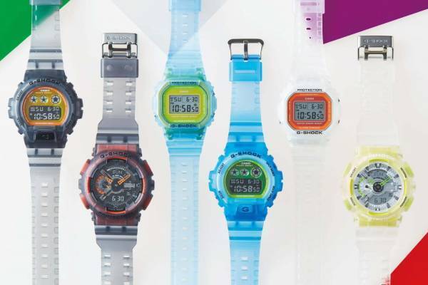 G-SHOCKスケルトン腕時計、ネオンカラーを効かせたスクエア型＆三つ目モデル