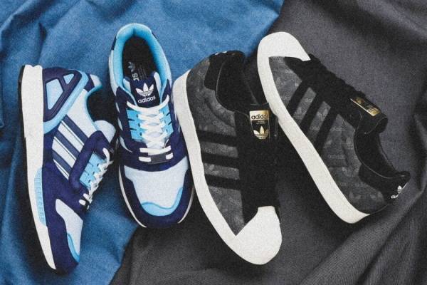アトモス×アディダス オリジナルス、ヴィンテージデニムモチーフのZX 8000＆スーパースター