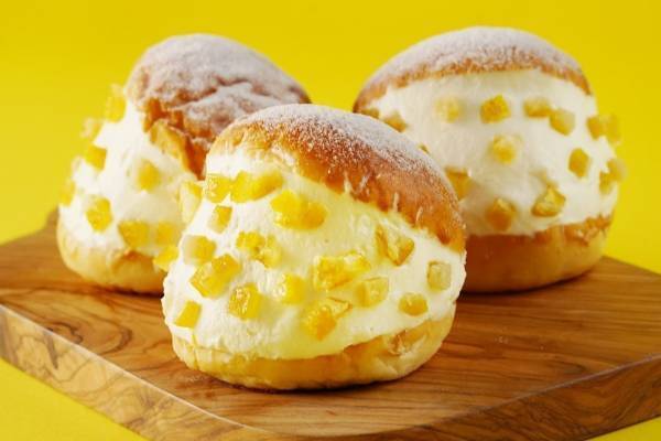 大阪「嵜本のマリトッツォ」新作“ゆず”の爽やか和風マリトッツォ、濃厚クリーム×角切りピール