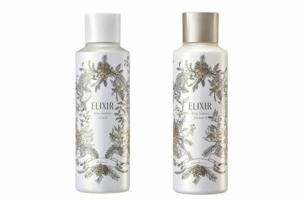 エリクシール21年クリスマスコスメ、人気化粧水＆乳液が“草花＆動物”デザインに
