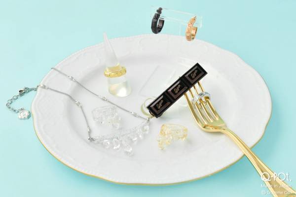 Q-pot.“チョコレート”の新作アクセサリー、とろ～り溶ける“メルト”のラメ入りリングも