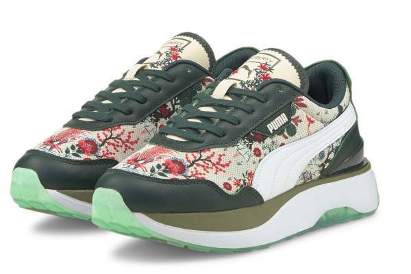 プーマ×リバティの限定スニーカー“花柄”や“宝石のような植物”刺繍、Tシャツ＆バッグも