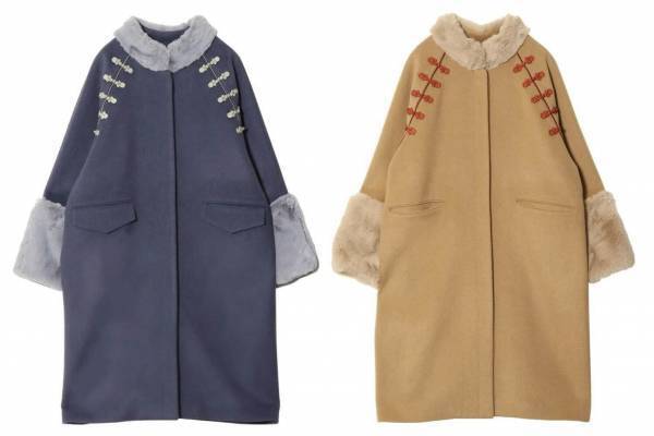 パメオポーズ“セーラーカラー＆チャイナボタン”のファーコート、21年秋の新作