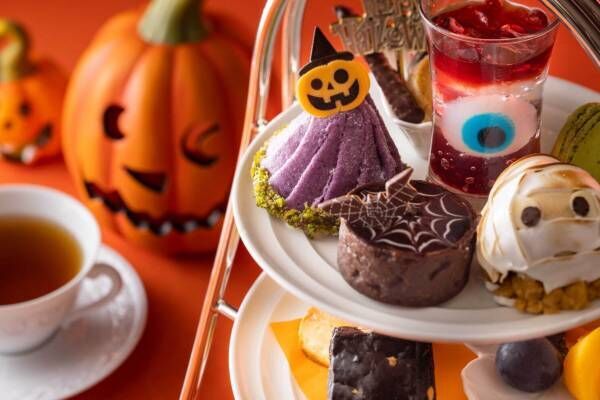 横浜ベイホテル東急 ハロウィンアフタヌーンティー ミイラ ケーキや 蜘蛛の巣 を描いたタルト 21年9月11日 ウーマンエキサイト 1 4