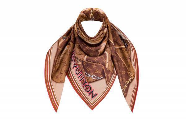 ルイ・ヴィトンの新作スカーフ＆ストール、大小異なるモノグラム柄×ボーダーの大胆デザインなど