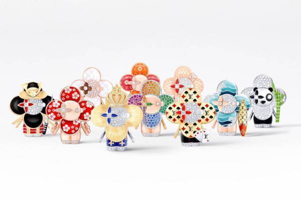 ルイ・ヴィトンのファインジュエリー「ヴィヴィエンヌ トラベラーズ」パンダや侍モチーフのペンダント