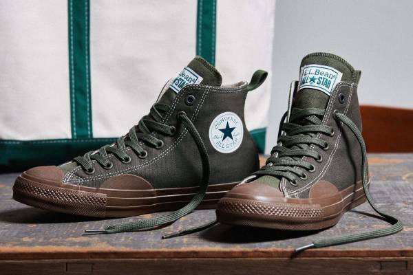 コンバース×エル・エル・ビーンの「オールスター」スニーカー、90年代の“半円ラバーパーツ”などを踏襲