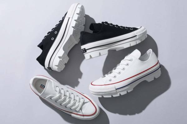 コンバースのスニーカー「オールスター 100」チャンキーな凹凸ソールモデルがローカット仕様に