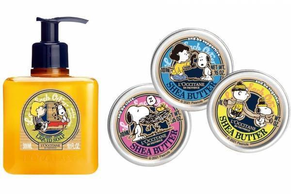 ロクシタン×スヌーピー、人気保湿アイテム「シア」「シア ベイビー」シリーズに限定コラボデザイン