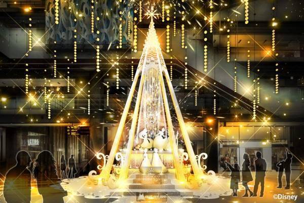 「ディズニープリンセス」が舞い踊るクリスマスツリー＆イルミネーション、グランフロント大阪に