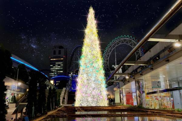 東京ドームシティのイルミネーション2021、23万個のLEDライトが輝く巨大ツリーなど