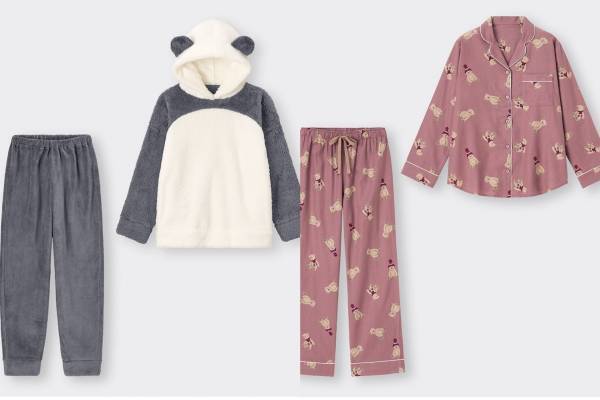 GUの2021年冬の新作ルームウェア、“パンダやライオン”の耳付きウェア＆クマ柄パジャマなど