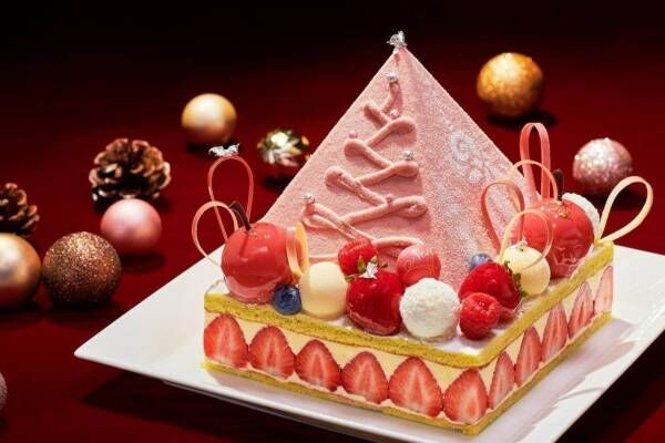 帝国ホテル 大阪21年クリスマスケーキ クリスマスツリー モチーフのルビーチョコ 苺のケーキ 21年10月9日 ウーマンエキサイト 1 3