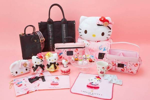 サンリオ「ハローキティ」ピエール・エルメ・パリと限定コラボグッズ、“イスパハン”ドレスの人形など