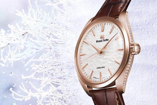 グランドセイコー、信州の冬景色“垂り雪”を表現した限定モデル - ケース側面に53個のダイヤをセット