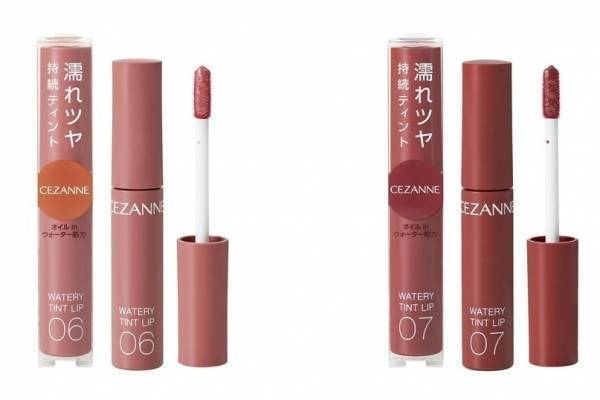 セザンヌ21年冬コスメ、濡れツヤティント「ウォータリーティントリップ」に新色“粘膜”ピンク