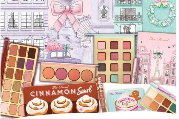 トゥー フェイスド21年クリスマスコスメ、スイーツ着想“シナモンロール香り”つき​アイシャドウ