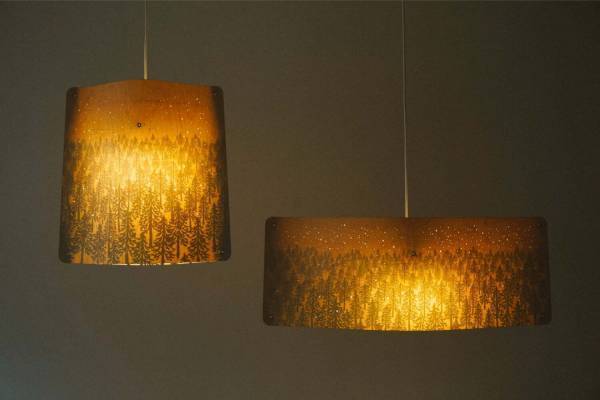 ミナ ペルホネン“星降る森”や“空に浮かぶ雲”の新作ランプ、フィンランドのデザイナーとコラボ