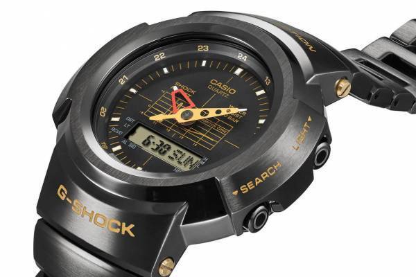 フルメタルG-SHOCK「AWM-500」にポーターとのコラボモデル、ショルダーになる限定ケース付属