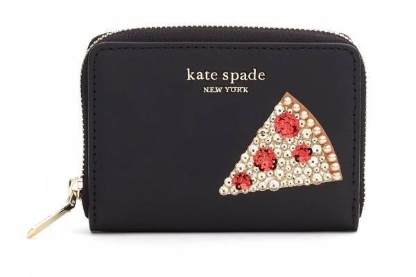 ケイト・スペード21年クリスマスの新作ウォレット、ピザ柄ミニ財布＆ローズモチーフの長財布