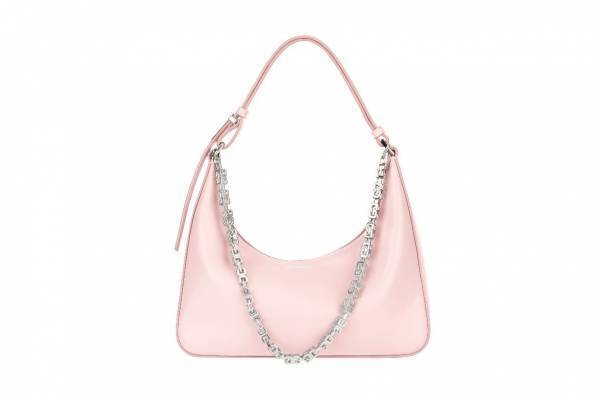 ジバンシィ新作バッグ「ムーンカットアウト」三日月型×Gキューブチェーン、ピンクやイエローで