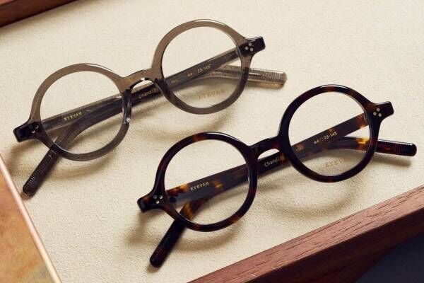 アイヴァンの新作アイウェア、ヴィンテージ眼鏡着想シェイプや紗綾形文様を刻んだ4型