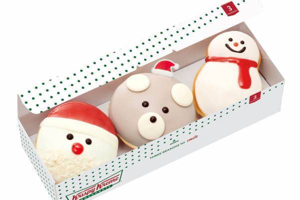 クリスピー・クリームの2021年クリスマス、“サンタ＆ホワイトベア”の限定ドーナツ